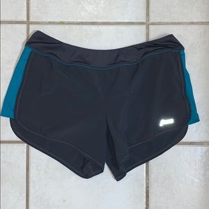 Grey and Blue ASICS Shorts